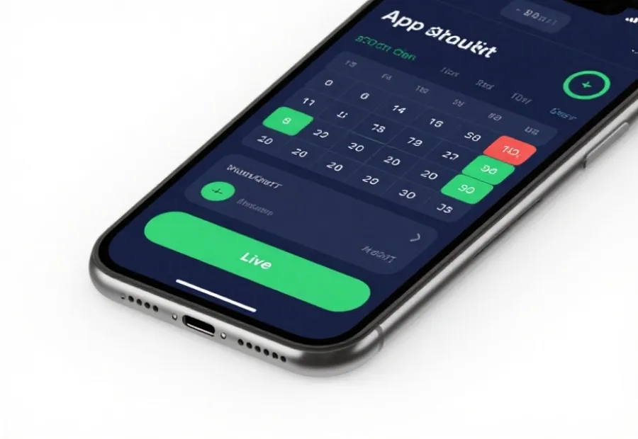 App功能示意图：赛程、比分与入口导航